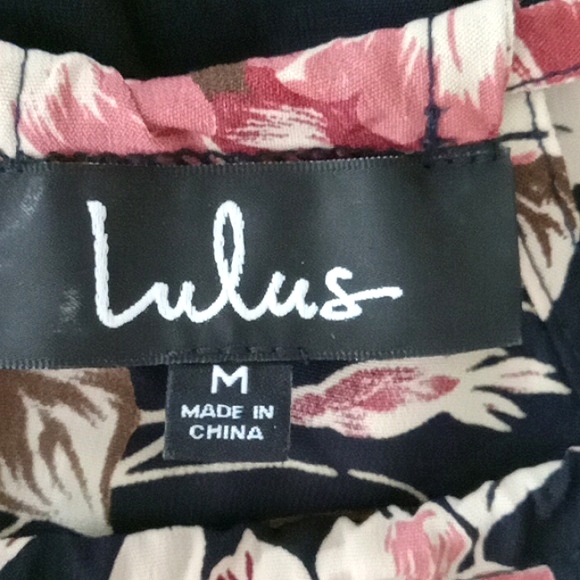 Lulus Feel The Music Midnight Blue Floral Print Maxi Dress Sz Medium - Picture 14 of 15